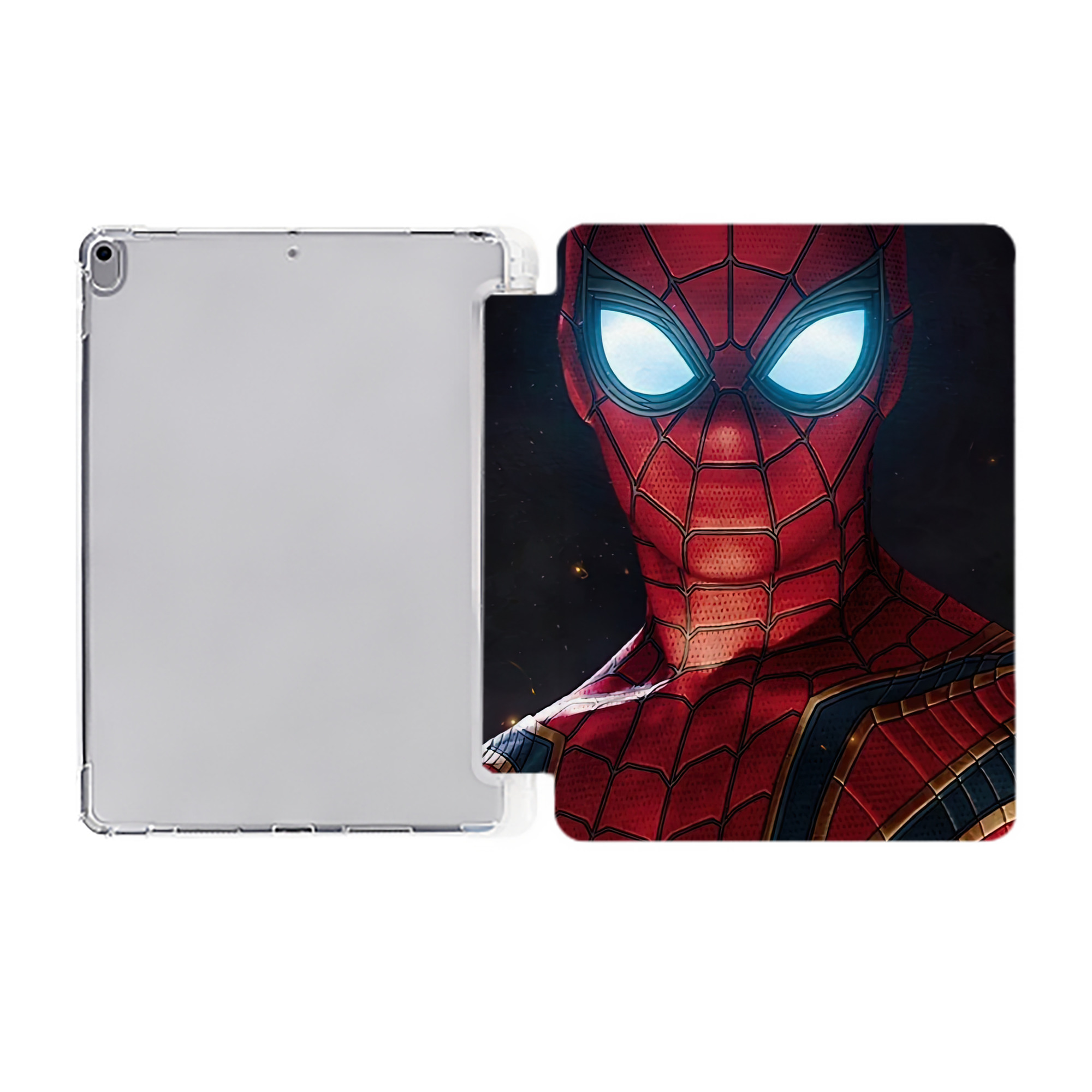 （画像用） Spider Man スパイダーマン IPad ケース ペン収納付き 三つ折りスタンド PUレザー×シリコン 対応機種9.5/10.5/10.9インチ